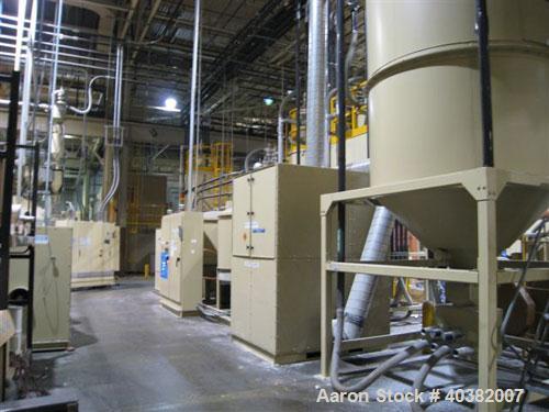 Used Novatech model NGBBS-2, 2 component blending system. Package includes 2 component blender with 3000 lb surge hopper. Serial #12-241-0192.