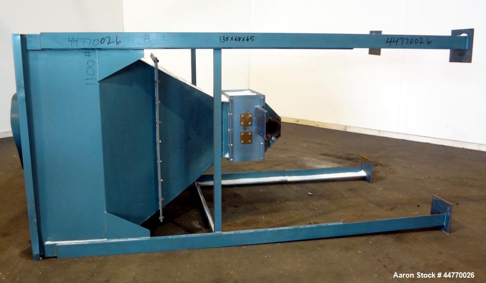 Used- Hopper, Approximately 45 Cubic Feet, Carbon Steel.  60" Wide x 60" long x 20" straight side x 43" coned bottom. Open t...