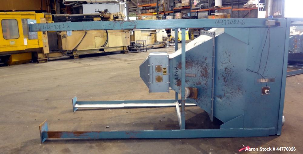 Used- Hopper, Approximately 45 Cubic Feet, Carbon Steel.  60" Wide x 60" long x 20" straight side x 43" coned bottom. Open t...