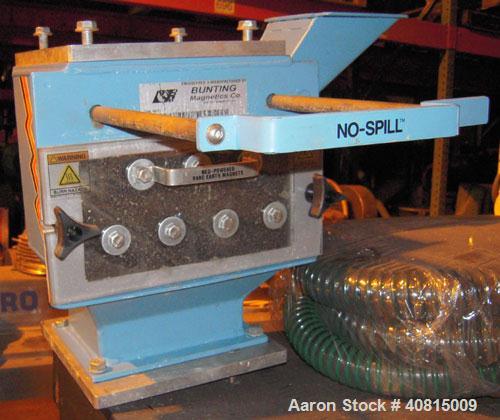 Used AEC Optimum OS Series Gravimetric Batch Blending System, Model OS-007-4, Carbon Steel.  (4) compartments.  Mounted on a carbon steel table.

