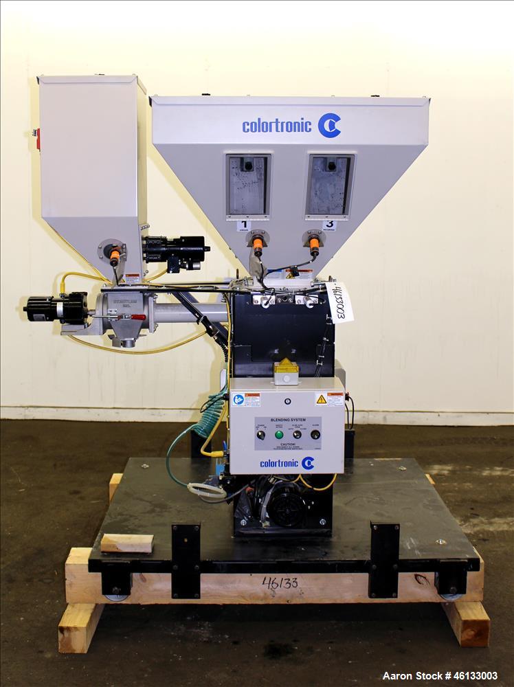 Used Colortronic 6 Component Gravimetric Slide Gate Blender, Model CSG-900-6R.