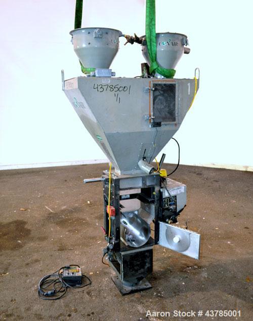 Used Conair 2 Component Weigh Scale Blender, Model WSB0220CF, Carbon Steel. Includes a Maguire controller. Blender missing parts, not complete.