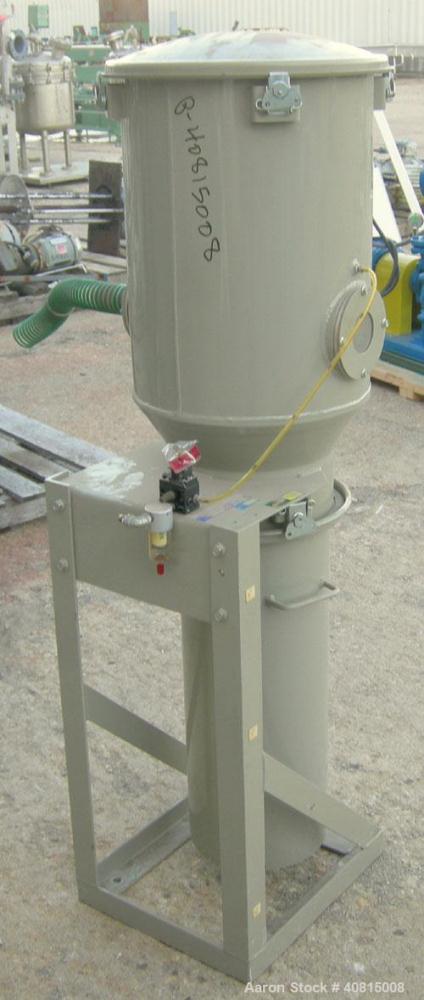 Used Conair 4 Color Blending System, Carbon Steel.  Each compartment has a top mounted vacuum loader.  Includes a Conair filter, 5 hp positive displacement blower, 1 stand, and a control panel.