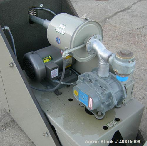 Used Conair 4 Color Blending System, Carbon Steel.  Each compartment has a top mounted vacuum loader.  Includes a Conair filter, 5 hp positive displacement blower, 1 stand, and a control panel.