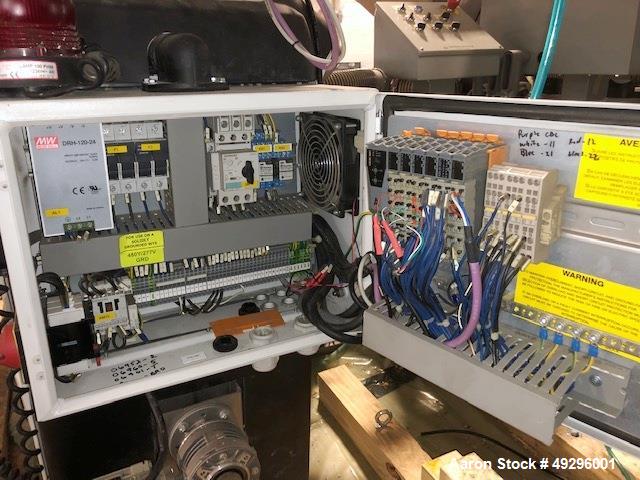 Used Doteco 6 Component Gravimetric Blending System, Model Grado, Type Q60, Serial #00004904. Includes (6) receivers, operator controls, previously installed on 5?, 250 hp 30/1 extruder. New 2010. Ra...