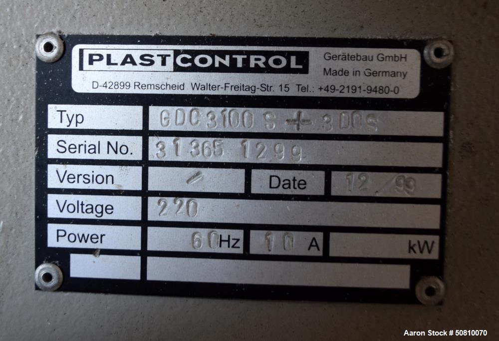 Used- Plast-Control Gravimetric Dosing Measurement & Control System