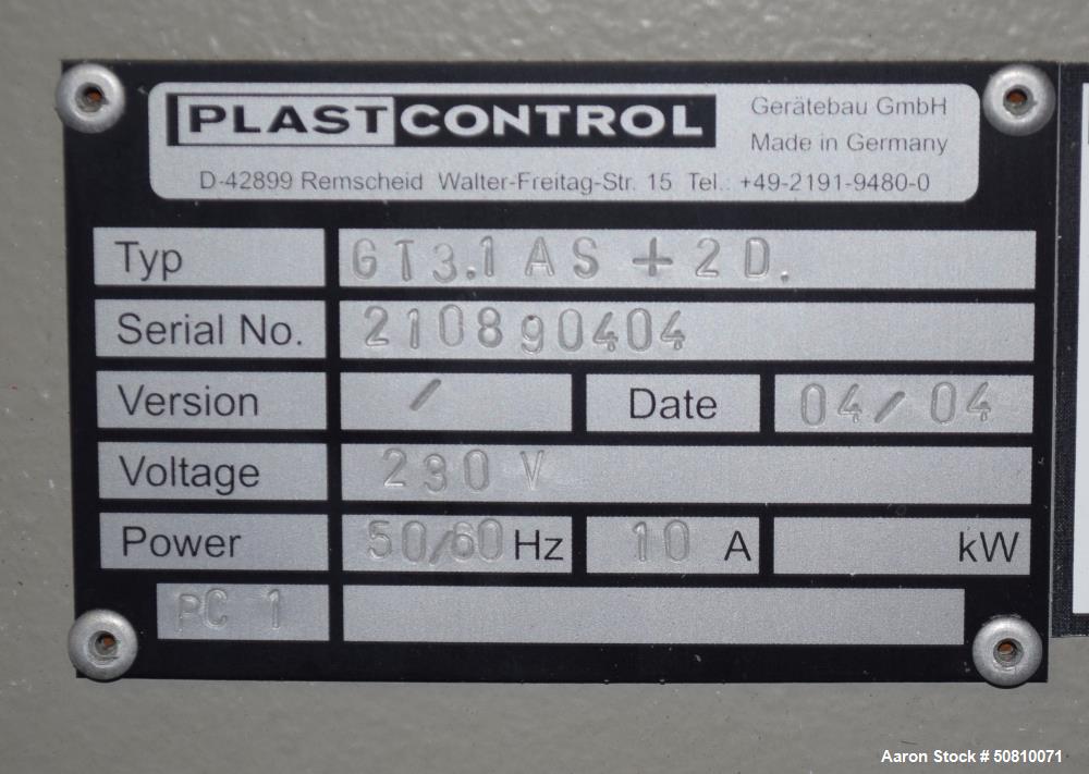 Used Plast-Control Gravimetric Dosing Measurement & Control System