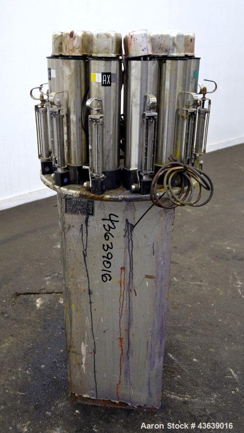 Used Harbil Manual Paint Colorant Dispenser, Model 10SC80232. (12) Canister.