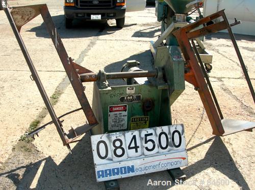 Used IMS Dual Drum Tumbler, Model TB-0355. Capacity (2) 55 gallon drums at 280 pounds per drum, minimum/maximum height 25" to 37", minimum/maximum diameter 21-1/2" to 33". Driven by a 3 hp, 3/60/208-...