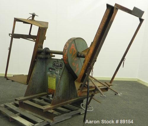 Used IMS Dual Drum Tumbler, Model TB-0355, Carbon Steel. Capacity (2) 55 gallon drums at 280 lbs per drum. Manually adjustable to accomodate 35 gallon drums. Driven by a 3 hp, 3/60/240/460 volt motor.