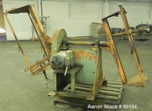 Used IMS Dual Drum Tumbler, Model TB-0355, Carbon Steel. Capacity (2) 55 gallon drums at 280 lbs per drum. Manually adjustable to accomodate 35 gallon drums. Driven by a 3 hp, 3/60/240/460 volt motor.