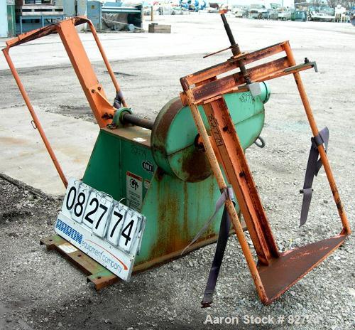 USED: IMS dual drum tumbler, model TBD1500. Capacity (2) 55 gallon drums at 280 pounds per drum. Min/max height 25" to 37". Min/max diameter 21-1/2" to 33". Driven by a 1.5 hp, 3/60/208-230/460 volt,...