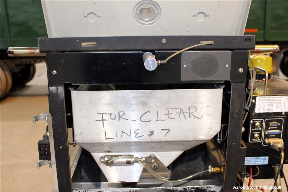 Used Maguire Weigh Scale Blender, Model WSB 940 Gravimetric Blender. Maximum throughput 2,645 lbs per hour to 3,200 lbs per hour. Includes hopper with 4 material compartments, Air operated slide gate...