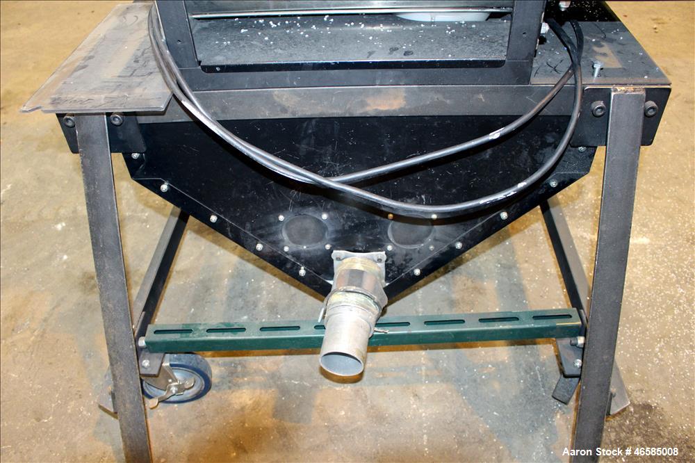 Used Maguire Weigh Scale Blender, Model WSB 940 Gravimetric Blender. Maximum throughput 2,645 lbs per hour to 3,200 lbs per hour. Includes hopper with 4 material compartments, Air operated slide gate...