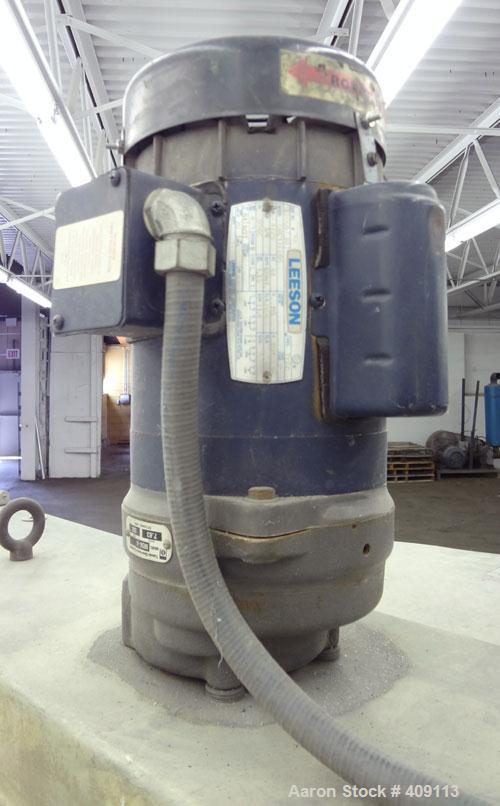 Used NBE Vertical Auger Mixer, Batch Capacity 350 Pounds, Approximate 10 Cubic Feet Capacity, Carbon Steel. 48" Diameter x 26" straight side x 36" coned bottom. (1) Internal screw driven by a 3/4hp, ...
