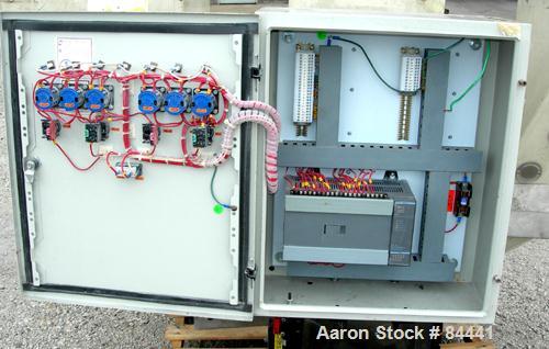 Used NuCon Systems Incorporated 3 Color Blending/Feeding System Consisting Of: (3) 16" x 16" Maguire hoppers with auger assemblies; (1) Maguire model MPM-18 pre-mixer rated up to 1,500 LB/HR, driven ...