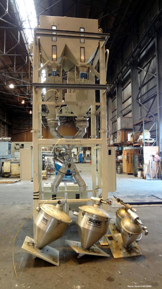 Used Carbon Steel Pacific Engineering 4 Compartment Weigh Scale Blender, Model MBWB-IV