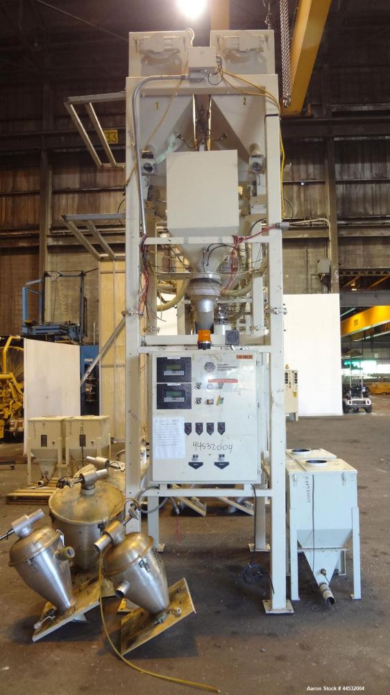 Used Carbon Steel Pacific Engineering 4 Compartment Weigh Scale Blender, Model MBWB-IV