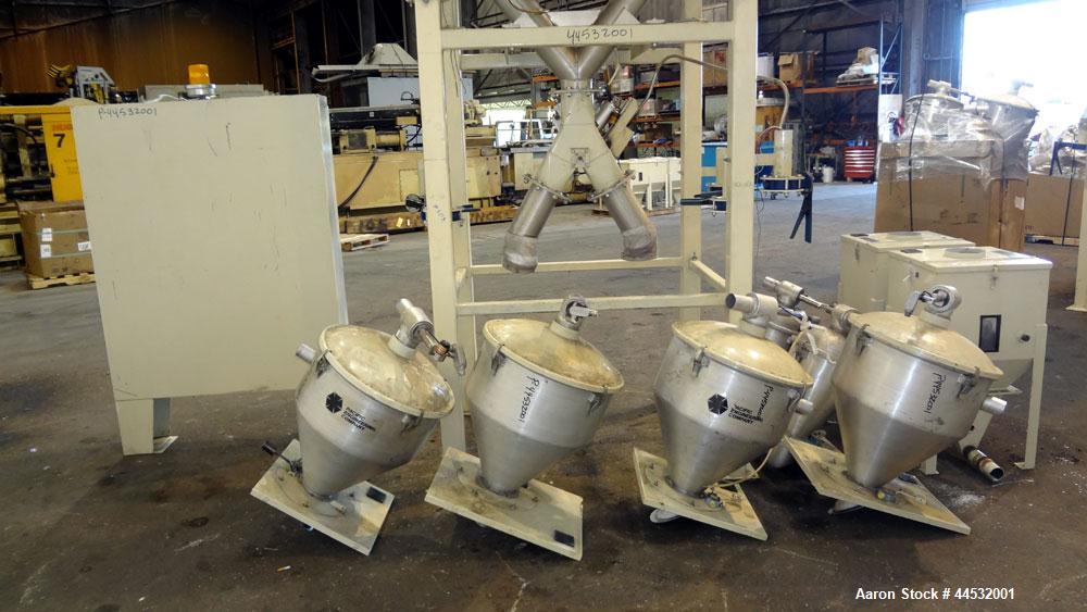 Used Carbon Steel Pacific Engineering 6 Compartment Weigh Scale Blender, Model MBWB-VI
