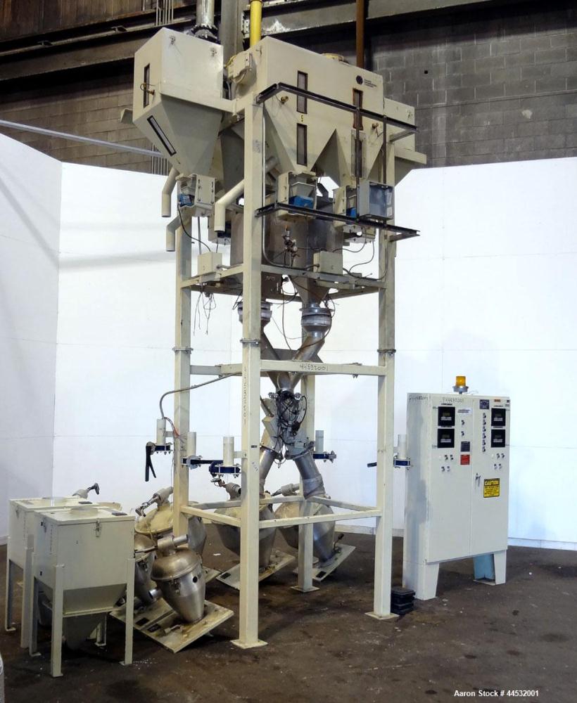 Used Carbon Steel Pacific Engineering 6 Compartment Weigh Scale Blender, Model MBWB-VI