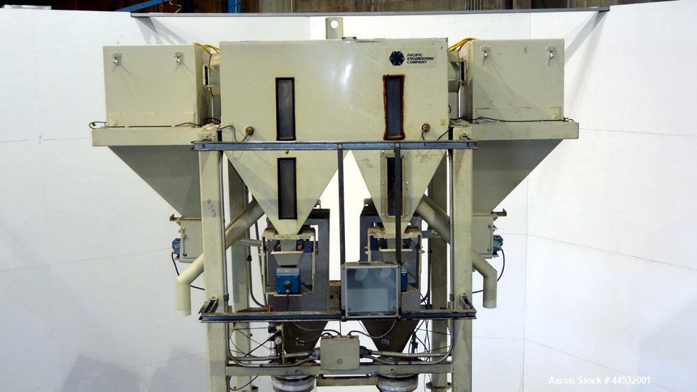 Used Carbon Steel Pacific Engineering 6 Compartment Weigh Scale Blender, Model MBWB-VI