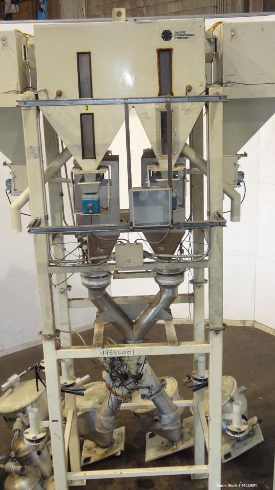 Used Carbon Steel Pacific Engineering 6 Compartment Weigh Scale Blender, Model MBWB-VI
