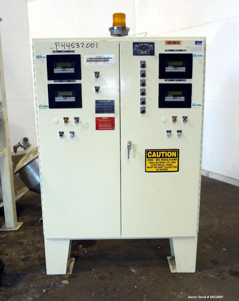 Used Carbon Steel Pacific Engineering 6 Compartment Weigh Scale Blender, Model MBWB-VI