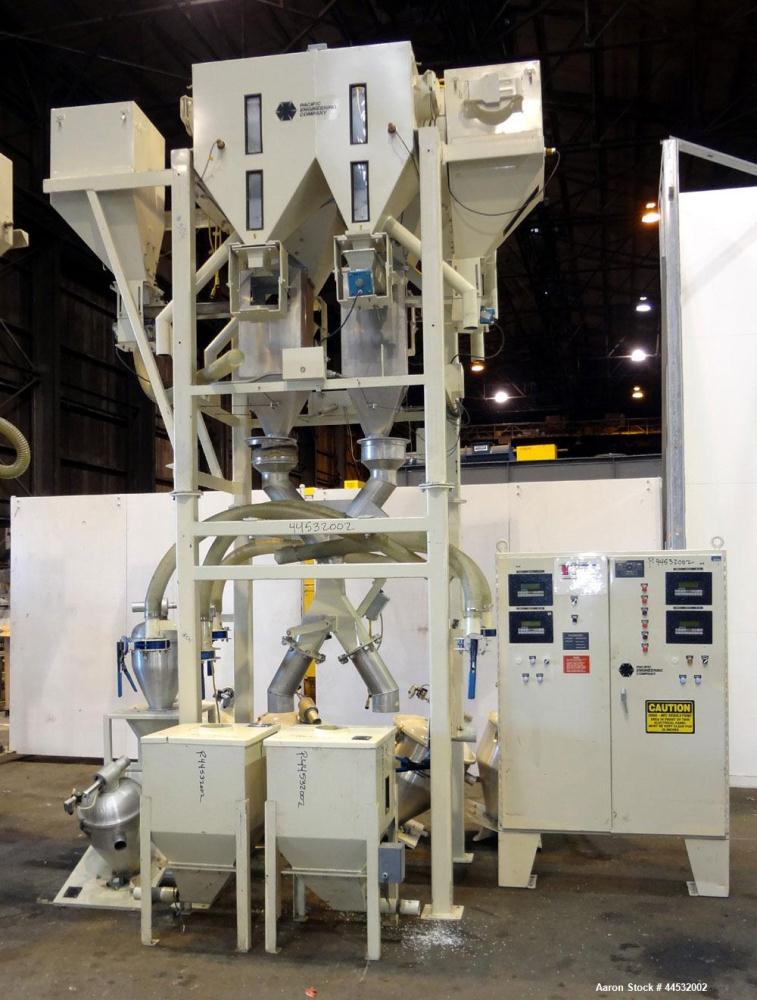 Used Carbon Steel Pacific Engineering 6 Compartment Weigh Scale Blender, Model MBWB-VI