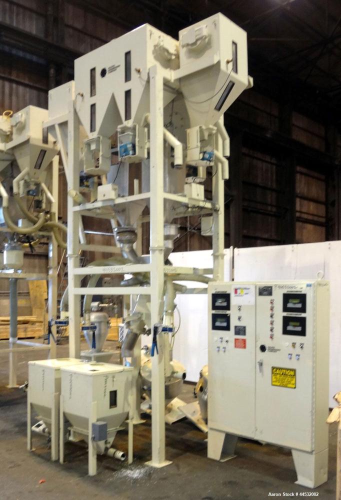Used Carbon Steel Pacific Engineering 6 Compartment Weigh Scale Blender, Model MBWB-VI