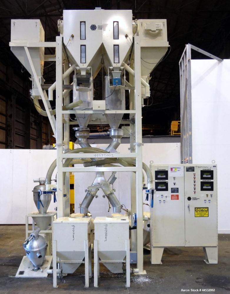 Used Carbon Steel Pacific Engineering 6 Compartment Weigh Scale Blender, Model MBWB-VI
