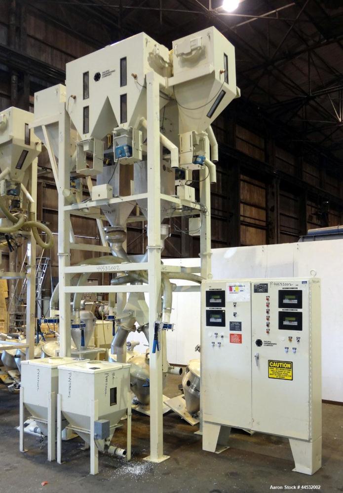 Used Carbon Steel Pacific Engineering 6 Compartment Weigh Scale Blender, Model MBWB-VI