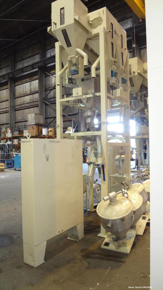 Used Carbon Steel Pacific Engineering 6 Compartment Weigh Scale Blender, Model MBWB-VI