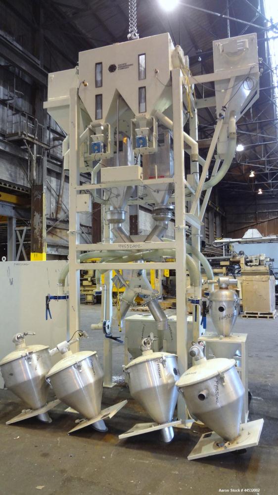 Used Carbon Steel Pacific Engineering 6 Compartment Weigh Scale Blender, Model MBWB-VI