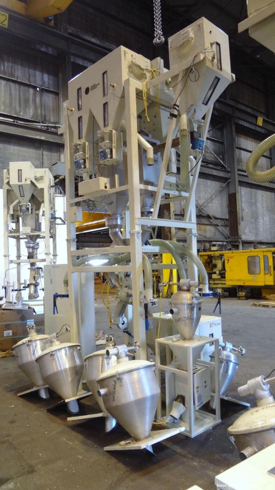 Used Carbon Steel Pacific Engineering 6 Compartment Weigh Scale Blender, Model MBWB-VI