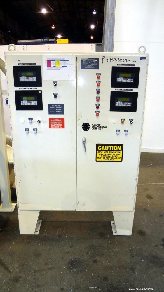 Used Carbon Steel Pacific Engineering 6 Compartment Weigh Scale Blender, Model MBWB-VI