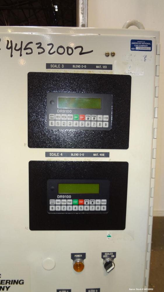 Used Carbon Steel Pacific Engineering 6 Compartment Weigh Scale Blender, Model MBWB-VI
