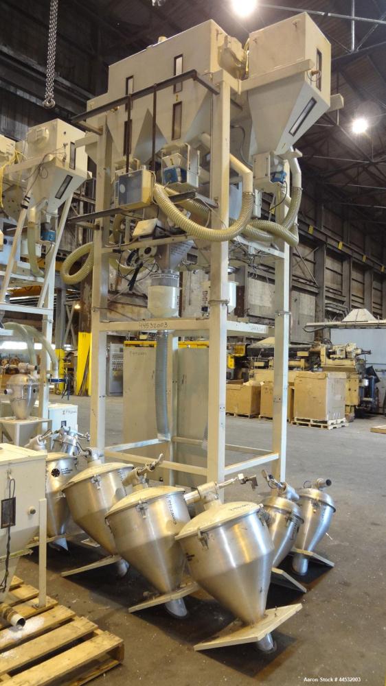 Used Carbon Steel Pacific Engineering 6 Compartment Weigh Scale Blender, Model MBWB-VI