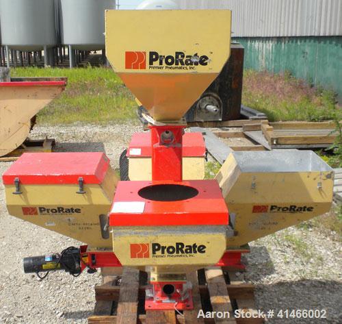 Used Premier Pneumatics Pro Rate 5 Component Feed System. 5 feed hoppers, includes (2) vacuum loaders, (4) 1/4 hp DC drives and digital controls. Provision for 1 more feed hopper. Unitized on a carbo...