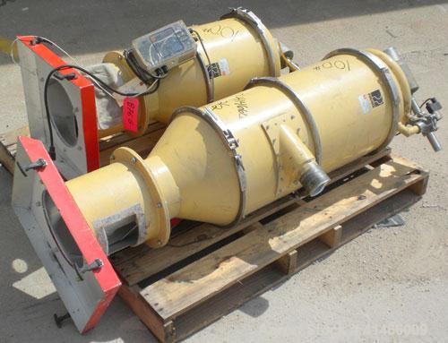 Used Premier Pneumatics Pro Rate 6 Component Feed System. (6) 17" x 17" feed hoppers. Includes (2) vacuum loaders, (4) 1/4 hp DC drives, and digital controls. Unitized on a carbon steel pole.