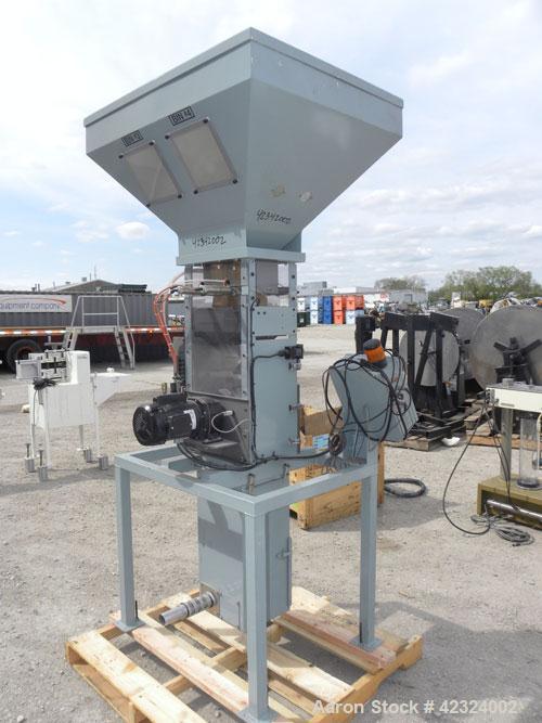 Used Thoresen McCosh Gravimetric Blender, Carbon Steel. (4) Color bins. Includes a Gravimetric contol panel and a blender, driven by a 1/2 hp, 1/60/115/230 volt, 1725 rpm gear motor, ratio 66 to 1. M...