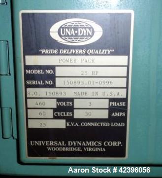 Used Unadyn Protec Hopper Loader Blender System Consisting Of: (1) Unadyn 4 compartment blender, model HMN-4, serial# 150893.04-0996, Unadyn Omni III E controls, (1) Unadyn Protec hopper, (1) Unadyn ...