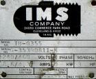 Used IMS Dual Drum Tumbler, Model TB-0355. Capacity (2) 55 gallon drums at 280 pounds per drum, minimum/maximum height 25