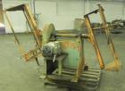 Used IMS Dual Drum Tumbler, Model TB-0355, Carbon Steel. Capacity (2) 55 gallon drums at 280 lbs per drum. Manually adjustable to accomodate 35 gallon drums. Driven by a 3 hp, 3/60/240/460 volt motor.