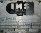 Used IMS Dual Drum Tumbler, Model TB-0355, Carbon Steel. Capacity (2) 55 gallon drums at 280 lbs per drum. Manually adjustable to accomodate 35 gallon drums. Driven by a 3 hp, 3/60/240/460 volt motor.