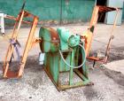 USED: IMS dual drum tumbler, model TBD1500. Capacity (2) 55 gallon drums at 280 pounds per drum. Min/max height 25