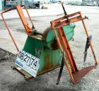 USED: IMS dual drum tumbler, model TBD1500. Capacity (2) 55 gallon drums at 280 pounds per drum. Min/max height 25