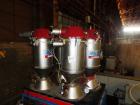 Used Maguire 4 material volumetric blender, model WSB 440T, rated up to 1450 lbs/hr, with Mould Tek pneumatic vacuum loaders, 1/6 HP 110 volt mixer motor, serial# 102135.14.