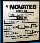 Used Novatec 4 Component NovaBlend 600 Gravimetric Blender System, 600 Pounds Per Hour Capacity. Consists of: (4) Compartments, (4) Novatec vacuum loaders, model VL5, (4) vacuum loader controllers, (...