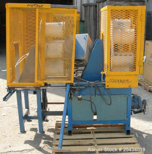 Used Hose Reinforcement Station.  (2) 6 can stations.  Both driven by a 2 hp, 180 volt, 2500 rpm DC motor.  Includes a control panel.  Mounted on a frame.