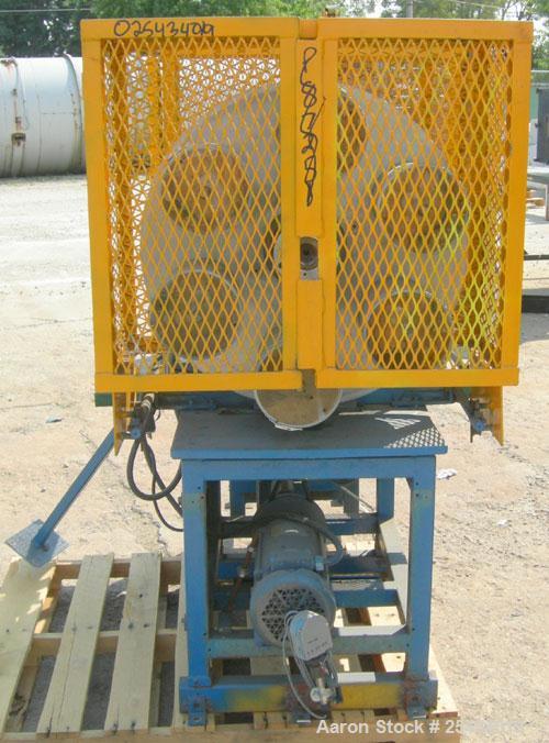 Used Hose Reinforcement Station.  (2) 6 can stations.  Both driven by a 2 hp, 180 volt, 2500 rpm DC motor.  Includes a control panel.  Mounted on a frame.